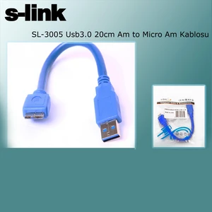 S-Lınk SL-3005 USB 3.0 Am To Micro Am (20CM) Kablo