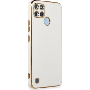 Realme C25Y Kılıf Olive Plated Beyaz