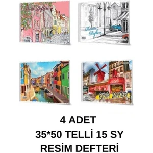 Çınar Dizayn Büyük Boy Resim Defteri 4 Adet