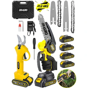 Alman Pro 598 Vf 20 Ah 2'li Set 4 Akülü Çelik Şanzuman Şarjlı Dal Ağaç Kesme Bağ Budama Makası