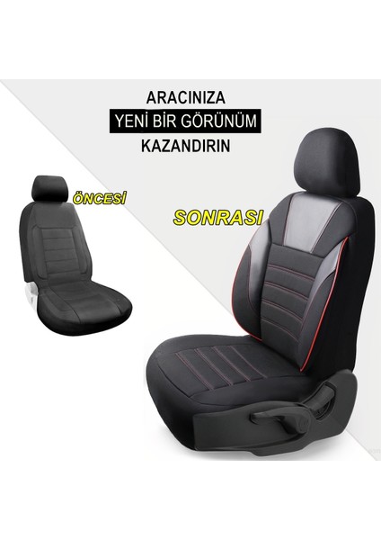 Ford B-Max Uyumlu Özel Tasarım Oto Koltuk Kılıfı Seti Simple