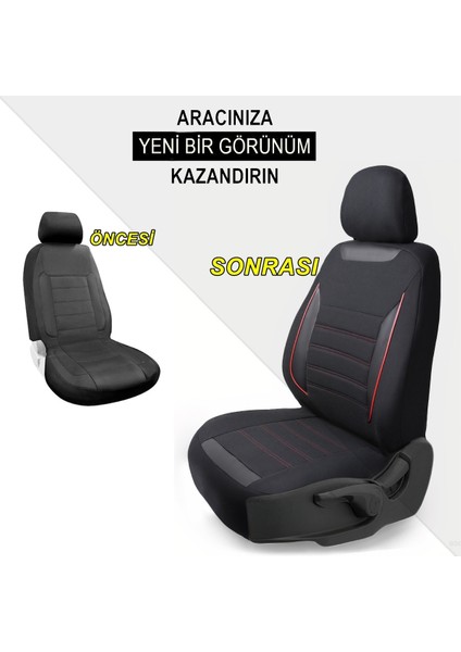 Ford Escort Uyumlu Özel Tasarım Oto Koltuk Kılıfı Seti Smart K