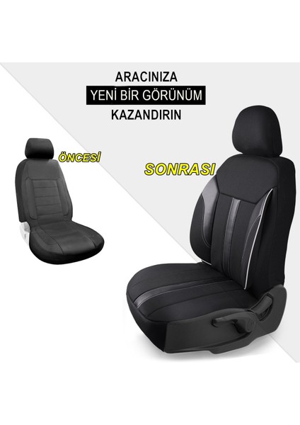 Tofaş Doğan Uyumlu Özel Tasarım Oto Koltuk Kılıfı Seti Classy