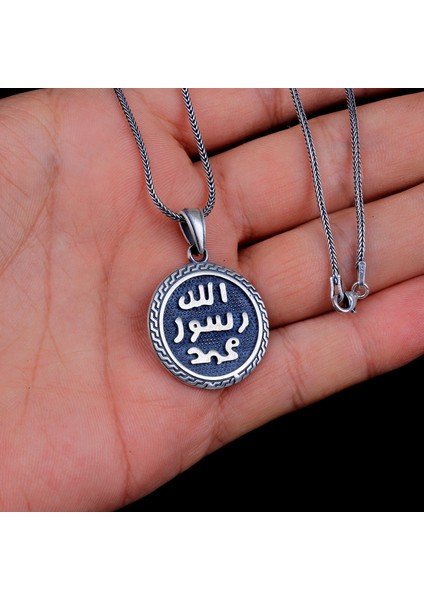 925 Ayar Gümüş Hz Muhammed Peygamber Mührü Kolye modelleri
