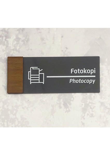 Wooden Serisi (Fotokopi) Ofis Oda Kapı İsimliği Yönlendirme Tabelası