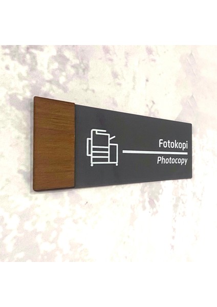 Wooden Serisi (Fotokopi) Ofis Oda Kapı İsimliği Yönlendirme Tabelası modelleri