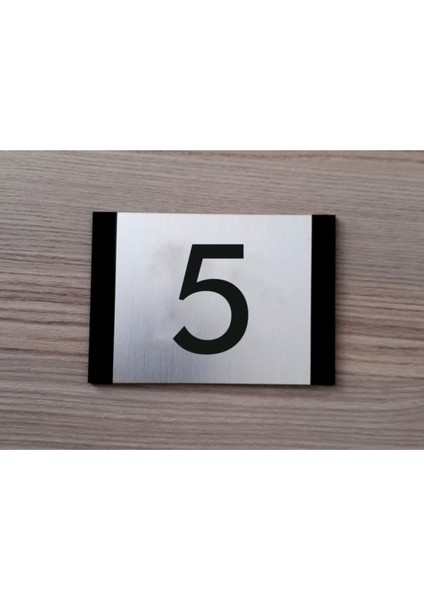 Dekoratif Apartman Kapı Numarası Pleks 05