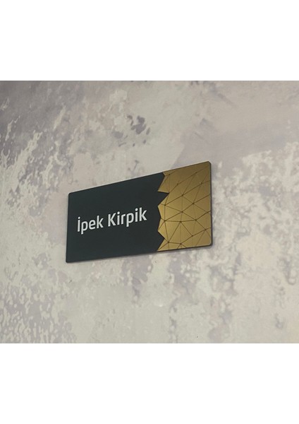 Dekoratif Aynalı (Ipek Kirpik) Ofis Oda Kapı İsimliği Yönlendirme Tabelası Kapı Tabelası Pleksi Gold