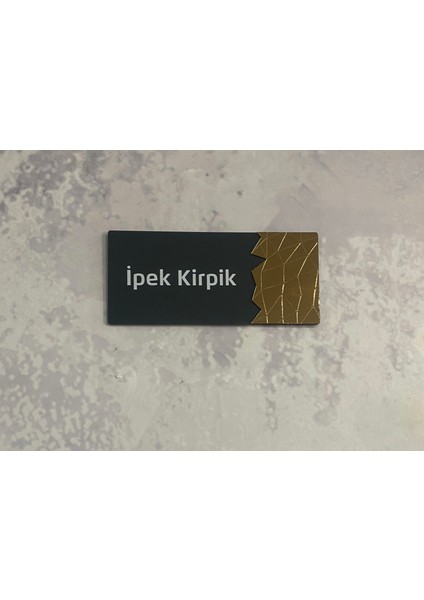 Dekoratif Aynalı (Ipek Kirpik) Ofis Oda Kapı İsimliği Yönlendirme Tabelası Kapı Tabelası Pleksi Gold