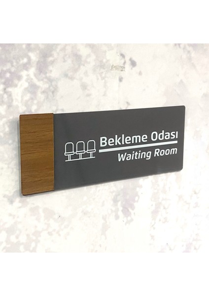 Wooden Serisi (Bekleme Odası) Ofis Oda Kapı İsimliği Yönlendirme Tabelası fiyatları