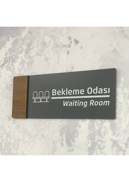 Wooden Serisi (Bekleme Odası) Ofis Oda Kapı İsimliği Yönlendirme Tabelası modelleri
