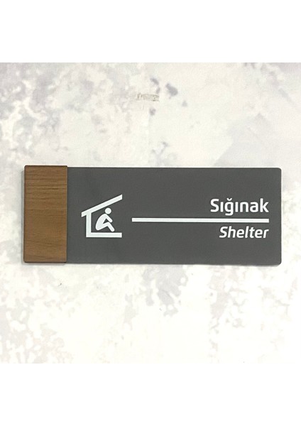 Wooden Serisi (Sığnak) Ofis Oda Kapı İsimliği Yönlendirme Tabelası