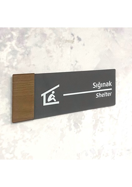 Wooden Serisi (Sığnak) Ofis Oda Kapı İsimliği Yönlendirme Tabelası modelleri
