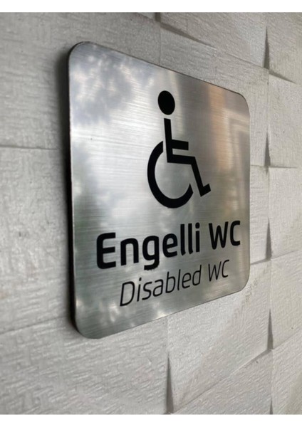 Metallice Silver Seri Engelli Wc Yönlendirme Tabelası