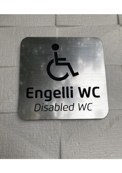 Metallice Silver Seri Engelli Wc Yönlendirme Tabelası