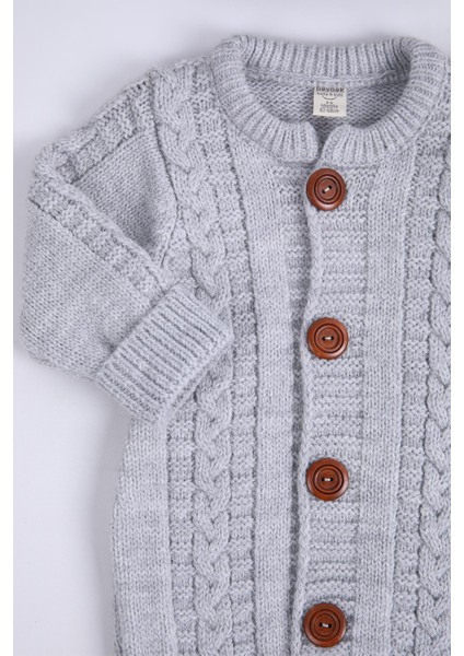 Babyhola Kalın Triko Kız Erkek Bebek Çocuk Kışlık Bereli Tulum Takım 5711 indirimleri