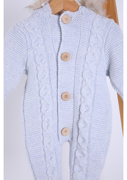 Babyhola Kalın Triko Içilsoft Tulum Kız Erkek Bebek Çocuk Kapüşonlu Kışlık Dış Tulum 5713 fiyatları