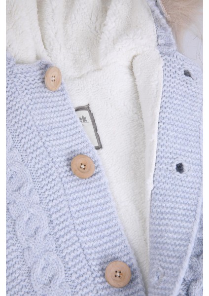 Babyhola Kalın Triko Içilsoft Tulum Kız Erkek Bebek Çocuk Kapüşonlu Kışlık Dış Tulum 5713 indirimleri