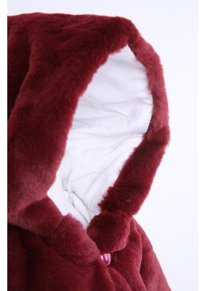 Babyhola Kız Bebek Çocuk Pamuk Astarlı Külah Kapüşonlu Peluş Kaban Kışlık 13622 indirimleri