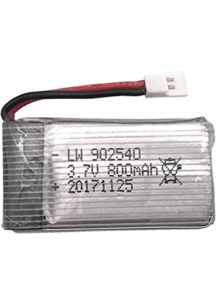 DNR Bilişim Dron Pil Aksesuar 3.7 V 800MAH Lipo -Li-Ion Pil  Iki Pin Beyaz Soket / Rc Quadcopter /rc Dronlar