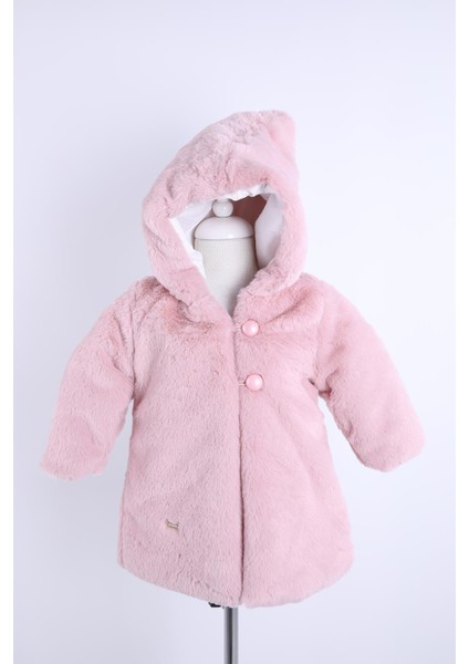 Babyhola Kız Bebek Çocuk Pamuk Astarlı Külah Kapüşonlu Peluş Kaban Kışlık 13622 fiyatları