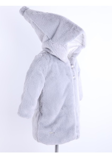 Babyhola Kız Bebek Çocuk Pamuk Astarlı Külah Kapüşonlu Peluş Kaban Kışlık 13622 fiyatları