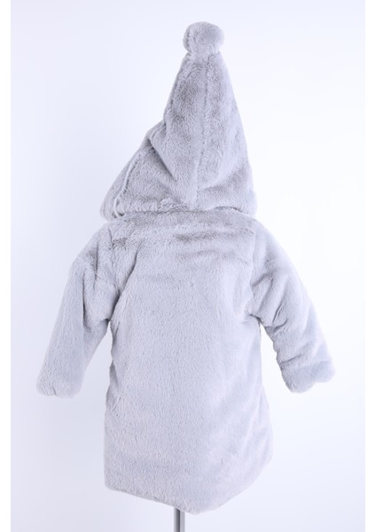 Babyhola Kız Bebek Çocuk Pamuk Astarlı Külah Kapüşonlu Peluş Kaban Kışlık 13622 fırsatları