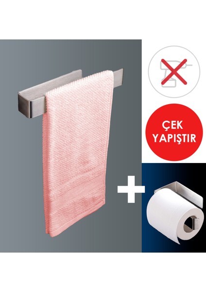 Inox, Ömürlük Banyo Düzenleyici Takımı, 3 Parça, Banyo Aksesuar, Raf, Selpaklık, Havluluk fiyatları