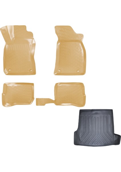 Vw Passat 3b B5 3D Havuzlu Paspas Bej Renk + 3D Bagaj Havuzu Paspası 1996-2005 Arası Friemats Marka fiyatları