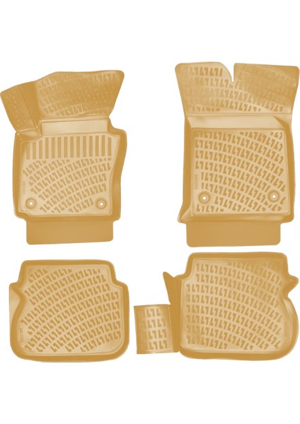 Volkswagen Caddy 3D Paspas Havuzlu Paspas Bej 2004 - 2020 Arası Bej Renk Rizline Marka modelleri