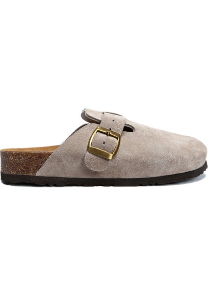 K196092SK Kifidis Soft Step Kadın Süet Deri Sabo Mantar Terlik 36-41