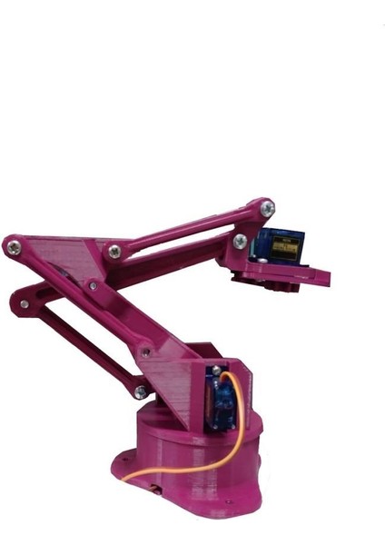Sanec Arduino Robot Kol Kiti 3D Baskı Birleşmiş Halde Robot Kol - Mor