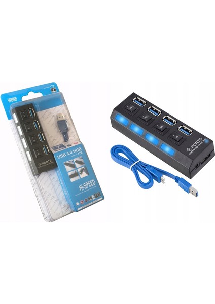 MC3004 USB Hub 4 Port USB 3.0 Çoğaltıcı Hub Aç/kapat Anahtarlı