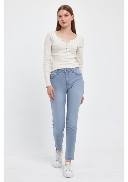 Kadın Mila Blue Grey Boyfriend Jean Pantolon fiyatları