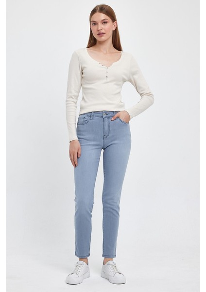 Kadın Mila Blue Grey Boyfriend Jean Pantolon modelleri