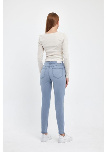 Kadın Mila Blue Grey Boyfriend Jean Pantolon fırsatları
