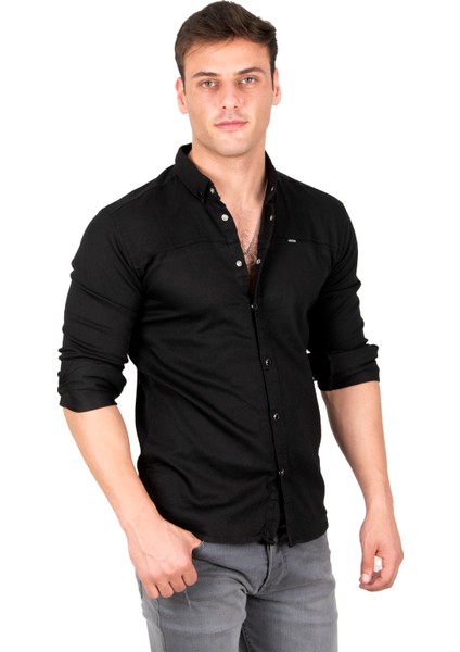 Çıt Çıt Düğmeli Kot Gömlek 2300412