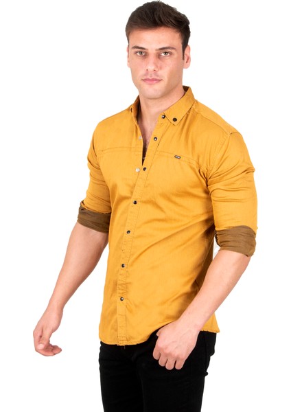 Çıt Çıt Düğmeli Kot Gömlek 2300412