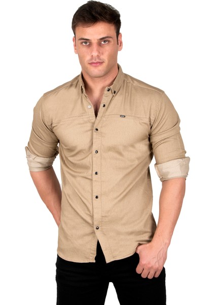 Çıt Çıt Düğmeli Kot Gömlek 2300412