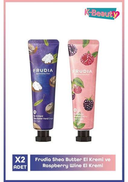 Frudia shea Butter El Kremi ve Raspberry Wine El Kremi