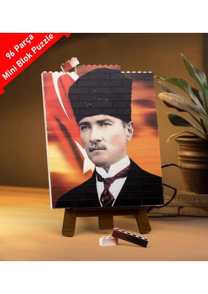 Atatürk Tasarımlı LEGO Blok Puzzle