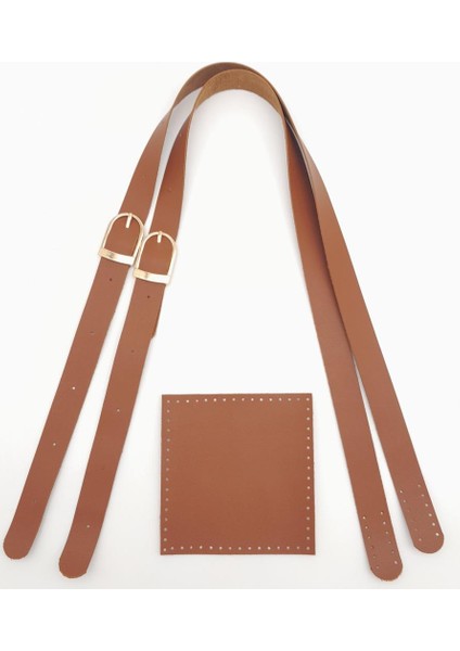 Suni Deri Cepli Ayarlanabilir Çift Saplı Çanta Seti Taba Light Gold Metalli fiyatları