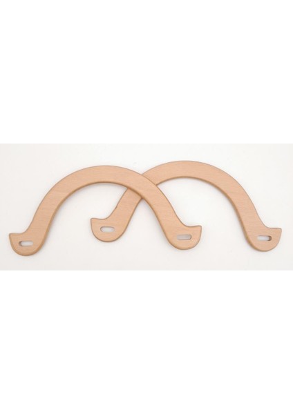 U Model 10X22 cm Açık Ahşap Renk Ahşap Çanta Sapı
