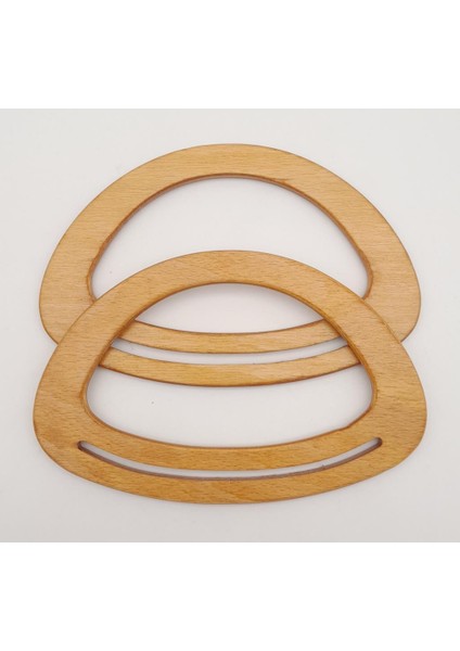 Oval Köprülü Model 13X20 cm Ahşap Renk Ahşap Çanta Sapı