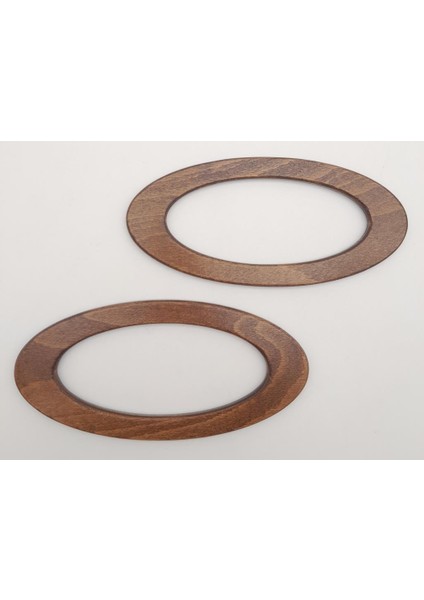 Oval Model 9X19.5 cm Koyu Ahşap Renk Ahşap Çanta Sapı fiyatları