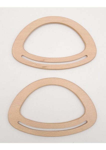 Oval Köprülü Model 13X20 cm Açık Ahşap Renk Ahşap Çanta Sapı modelleri
