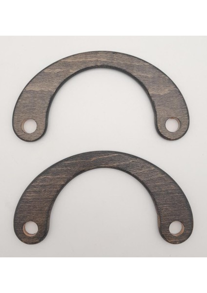 C Model 9X18 cm Haki Renk Ahşap Çanta Sapı