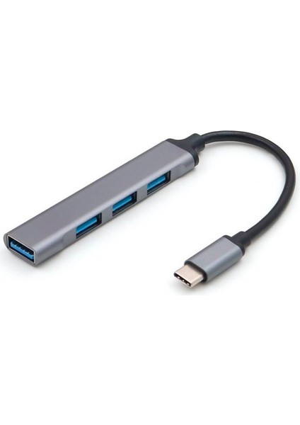 MC3004T Type-C USB Çevirici Hub 4 Port USB 3.0 USB Dönüştürücü 4 Port Metal Hub Telefonlar Tabletler ve Notebook USB Çevirici