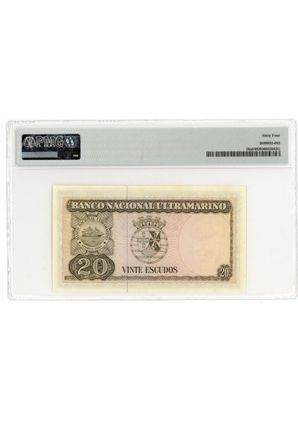Tımor 20 Escudos 1967 Pick