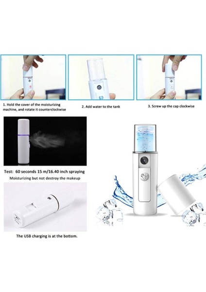 Taşınabilir Mini Gözenek Açıcı Nemlendirici Nano İyonik Yüz Buhar Makinesi fırsatları